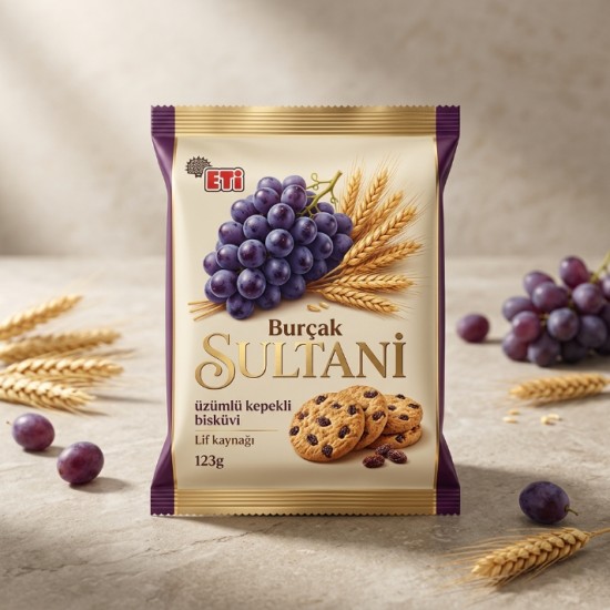 Eti Burçak Bisküvi Sultani 123 gr 18 adet
