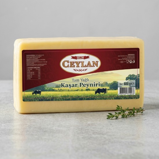 Selim Ceylan Tam Yağlı Kaşar Peyniri 600 gr 20 adet